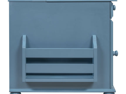 Vintage Flip Top Side Table With USB Ports