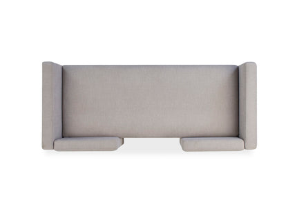 Upholstered Ottoman With 2 Bolster Pillows For Living Room - Gray