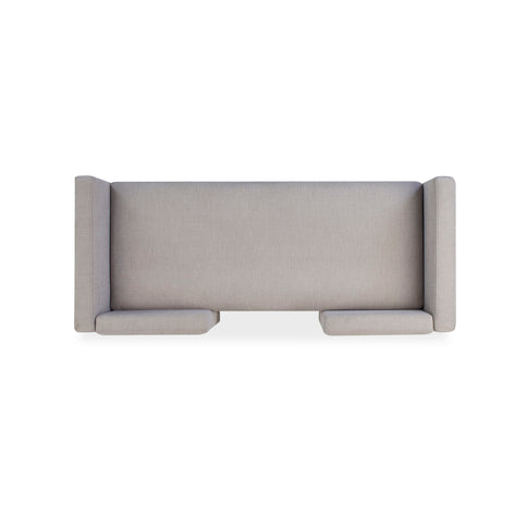 Upholstered Ottoman With 2 Bolster Pillows For Living Room - Gray