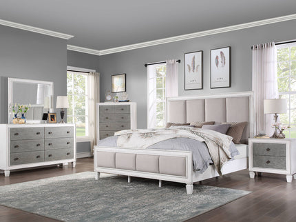 Katia - Weathered Night Stand - Gray / White