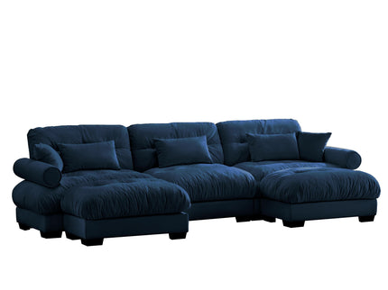 Super Comfort Oversized Modular Sectional Sofa With Movable Ottoman