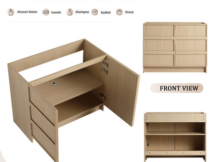 Freestanding Bathroom Vanity With Soft Close Doors