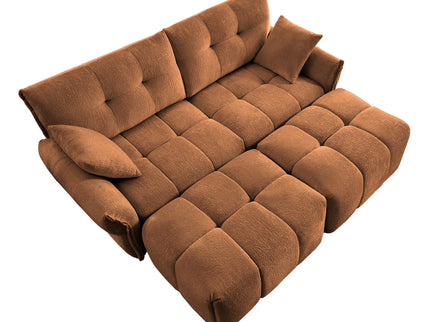 Sofa Set With Ottoman And Pillows, Textured, High Resilience Cushions