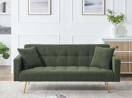 Teddy Fleece Sofa Bed With Luxurious Throw Pillows