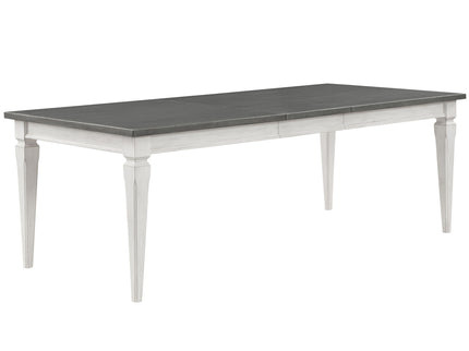 Katia - Dining Table With Leaf - Gray / White
