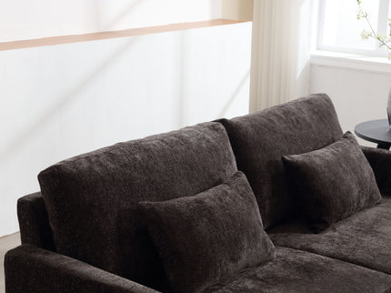 Mid Century Modern Fabric Loveseat Sofa, 2 Seat Upholstered Couch
