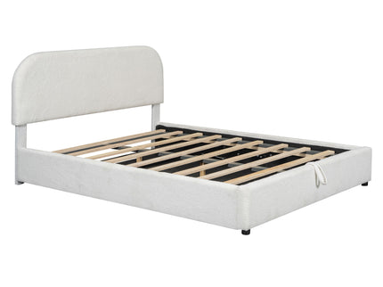 Upholstered Platform Bed With Hydraulic Storage System