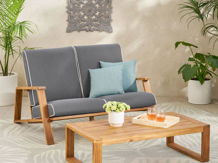 Paloma - Contemporary Loveseat And Coffee Table Set With Weather Resistant Cushions