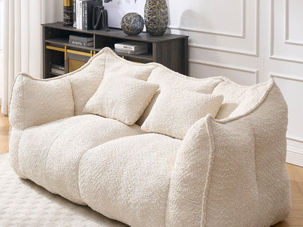 Comfortable Dual Beanbag Chair With High Resilience Foam Core For 2 People