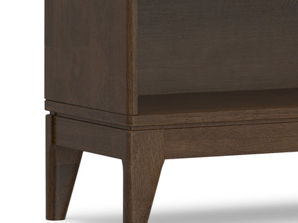 Harper - 4 Shelf Low Bookcase - Walnut Brown