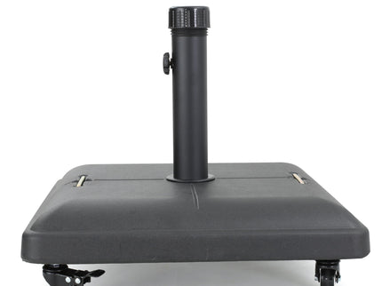 Wheelie - Stylish Square Umbrella Base With Stainless Steel Pole Handle