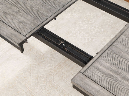 Centera - Rectangular Dining Table With Extension Leaf - Gray