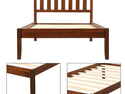 Platform Bed With Headboard, Footboard, Slat Support