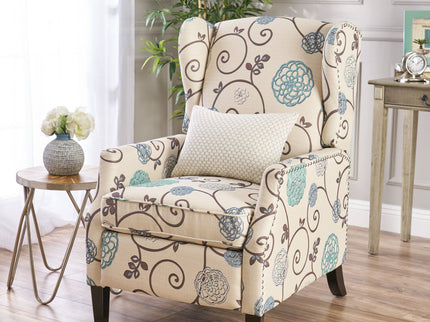 Westeros Wing Back Fabric Upholstered Recliner