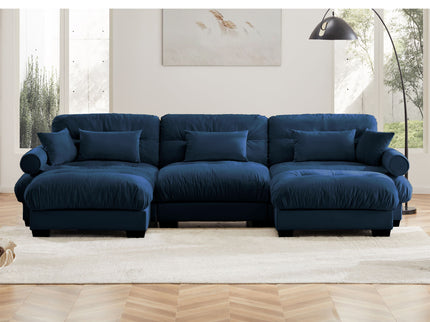 Super Comfort Oversized Modular Sectional Sofa With Movable Ottoman