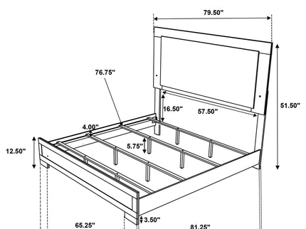 Lincoln - 4 Piece Queen Bedroom Set - Natural
