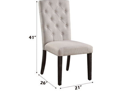 Gerardo - Linen Weathered Dining Chair (Set of 2) - Beige