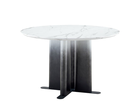 Round Dining Table With Cross Base, Modern Home Furniture