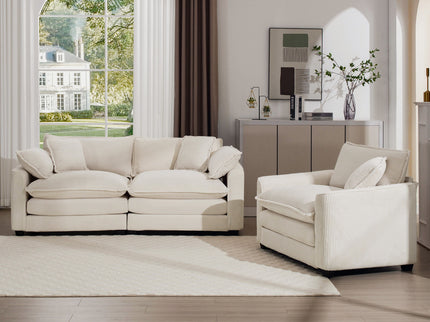 Elegant Oversized Sectional Sofa Set With Deep Seats And Flexible Layout
