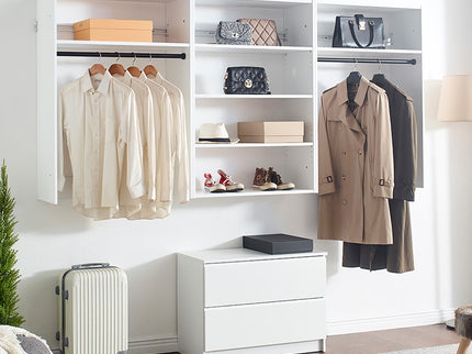 Devi - Wall Mounted Wood Closet System With Modular Design And Ample Storage