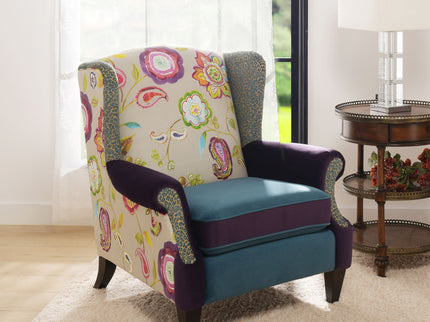 Anya - Boho Chic Wingback Accent Arm Chair