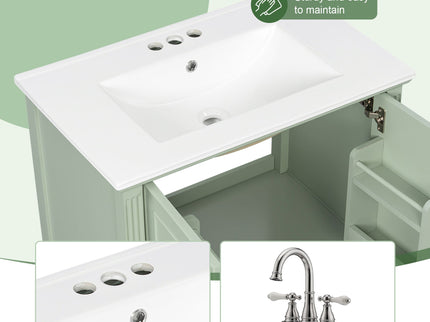 Freestanding Vanity With 1 Drawer & 2 Soft Close Doors With Door Mounted Storage