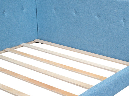 Modern Upholstered Platform Bed With USB Ports And LED Belt