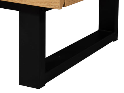 TV Stand For 80'' TV With Double Storage Space, Media Console Table With Drop Down Door