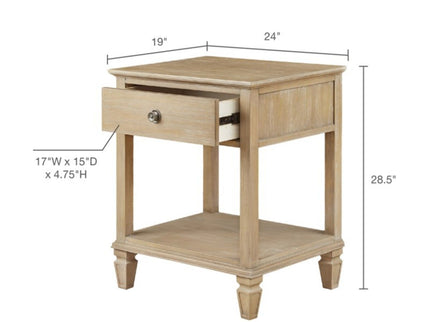 Victoria - Bedside Table With Drawer And Shelf