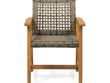 Outdoor Dining Chair Acacia Wood Frame (Set of 2)