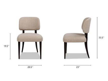 Harriet - Split Back Upholstered Dining Side Chair (Set of 2) - Merino Gray