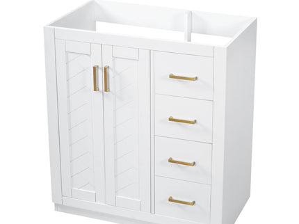 Retro Style Bathroom Vanity With 3 Drawers & Soft-Closing Doors