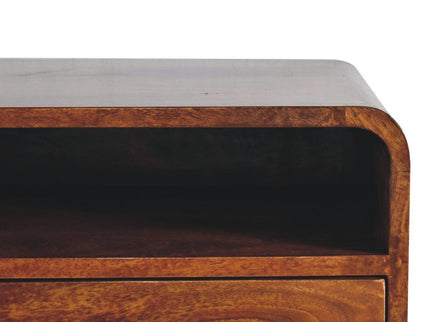 Curved Upper Slot Floating Nightstand