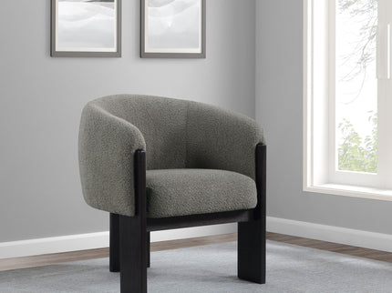 Maciel - Upholstered Barrel Back Accent Chair - Mushroom