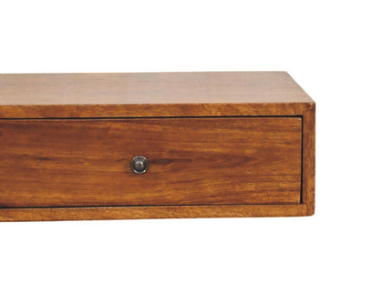 Lunar - 2 Drawer Wall Mounted Console - Brown