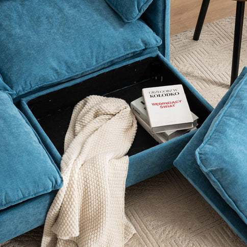 Convertible Combination Sofa With Footstools With Storage