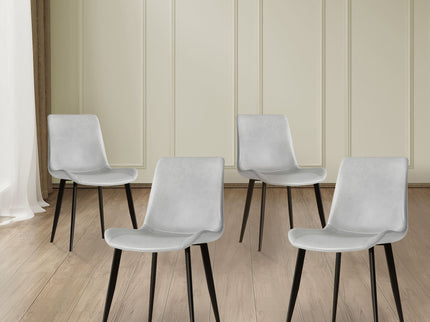 Modern Dining Chair With Carbon Steel Legs