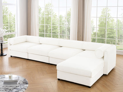 Contemporary Elegant Sofa With Storage And Ottoman