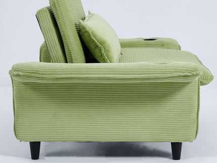 Modern Fabric Multi-Functional Sofa Bed With Adjustable Armrests And Backrests