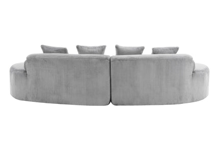 Modern Curved Sofa With Pillows