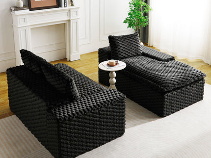Modular Sofa, Convertible Twin Seat With Chaise Lounge