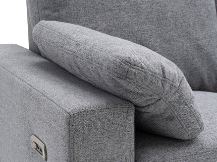Power Recliner Sectional Sofa Home Theater Reclining Sofa With Two USB Ports, Two Storage Drawers For Living Room