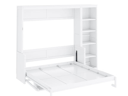 Sturdy Murphy Bed With Desk And Bookshelf