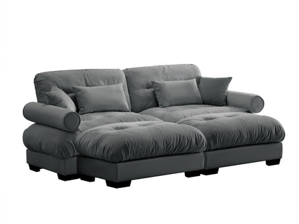 Super Comfort Oversized Modular Sectional Sofa With Movable Ottoman