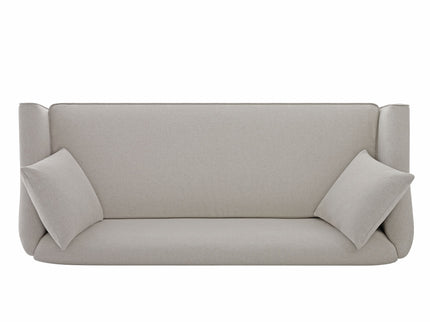 3 Seater Sofa With Wrap Around Armrests And Throw Pillows