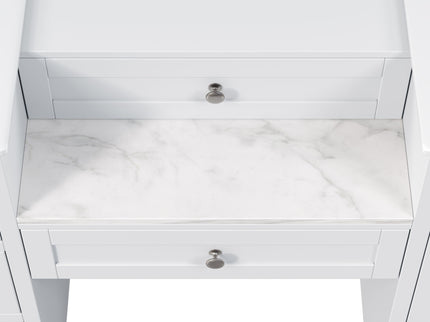 Double Sink Bathroom Vanity With Countertop, 2 Ceramic Sinks, 6 Drawers, Soft Close Design