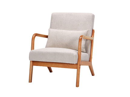 Accent Arm Chair With Pillow Upholstered