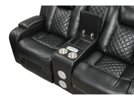 Benz - Power Reclining Loveseat With LED Lighting And Built In USB