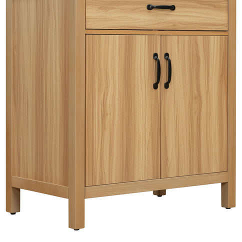 Bathroom Vanity With Flip Drawer, 2 Soft Close Doors, Adjustable Shelf And Ceramic Sink