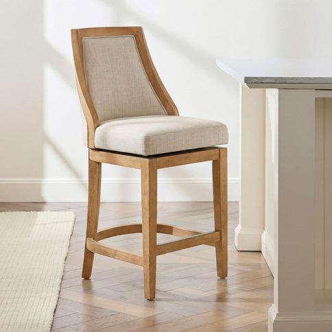 Swivel Counter Stool - Honey Oak